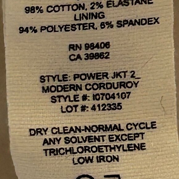 NWT Theory Luxury Old Money Power Jacket Blazer Dover White Modern Corduroy - Picture 12 of 16